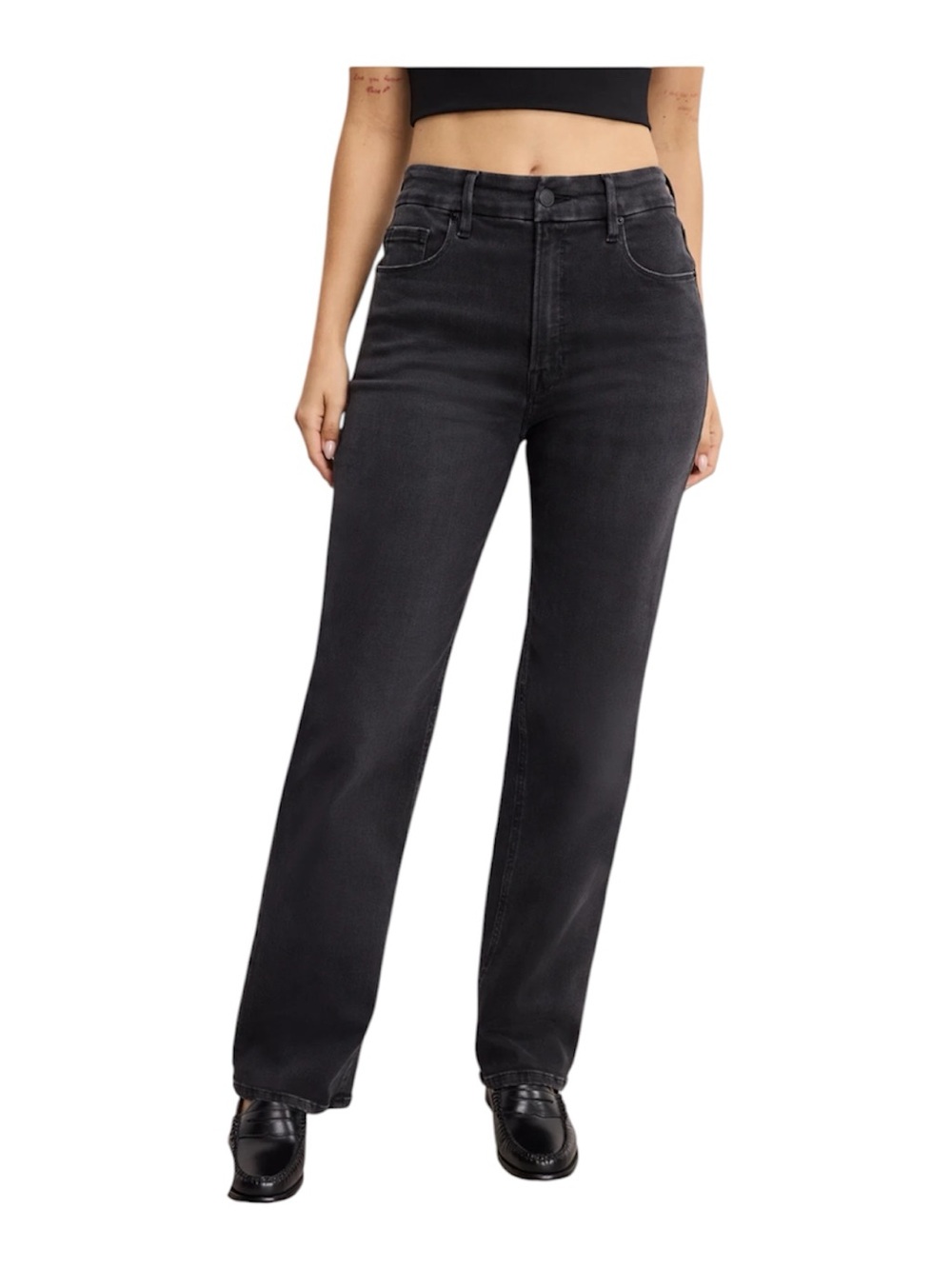 Good American Good True Straight Jeans Size 4 NWT